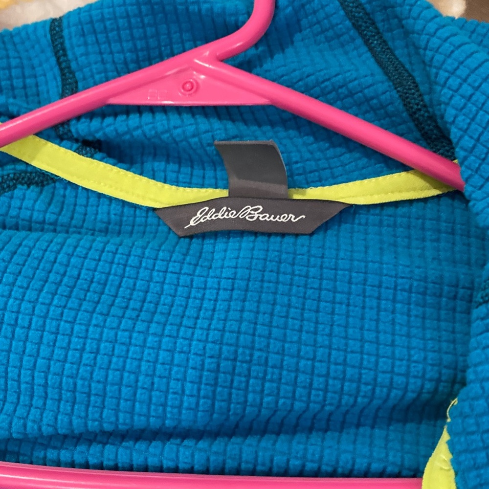 Eddie Bauer Teal Jacket with Lime Accents